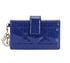 Christian Dior Lady Dior 5-Gusset Card Holder, &pound;295, Accessories, Blue, Patent Leather, Front view